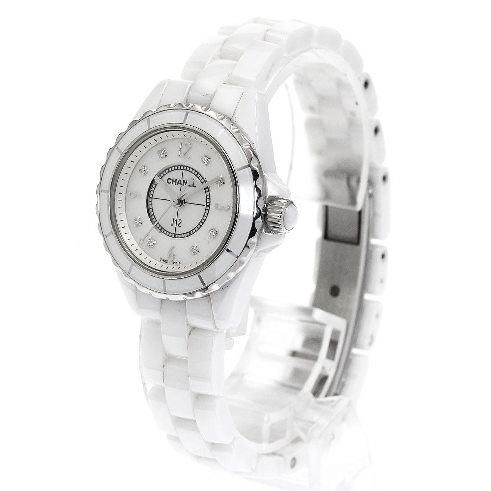 CHANEL J12 H2570 White ceramic 8P diamond White shell Dial Quartz Ladies Watch_885204