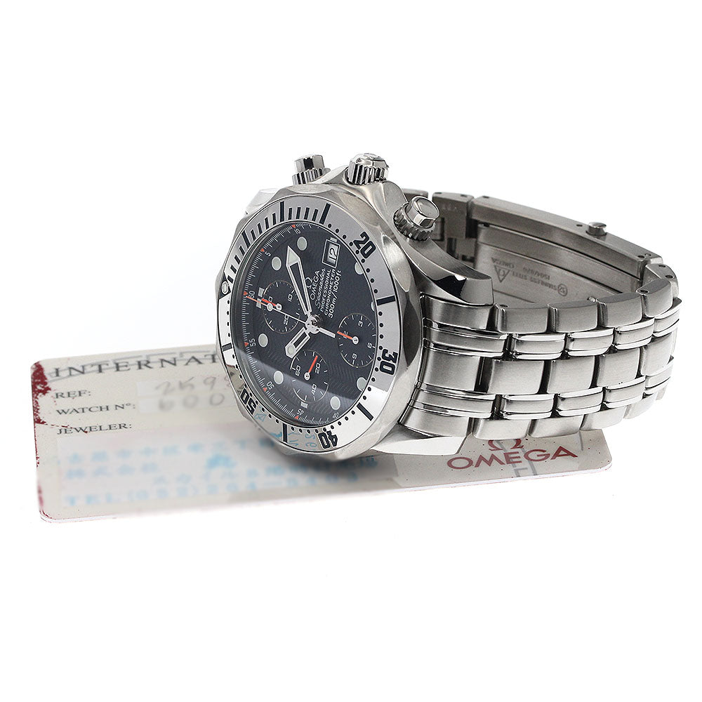 OMEGA Seamaster300 2598.80 Date Chronograph Navy Dial Automatic Men's_885224