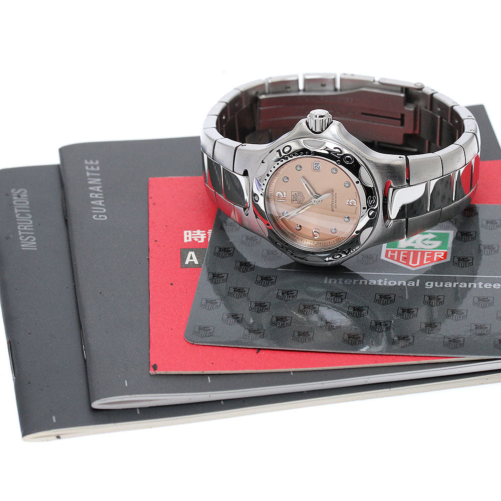 TAG HEUER Kylium WL1319 Date Orange Dial Quartz Ladies Watch_885234