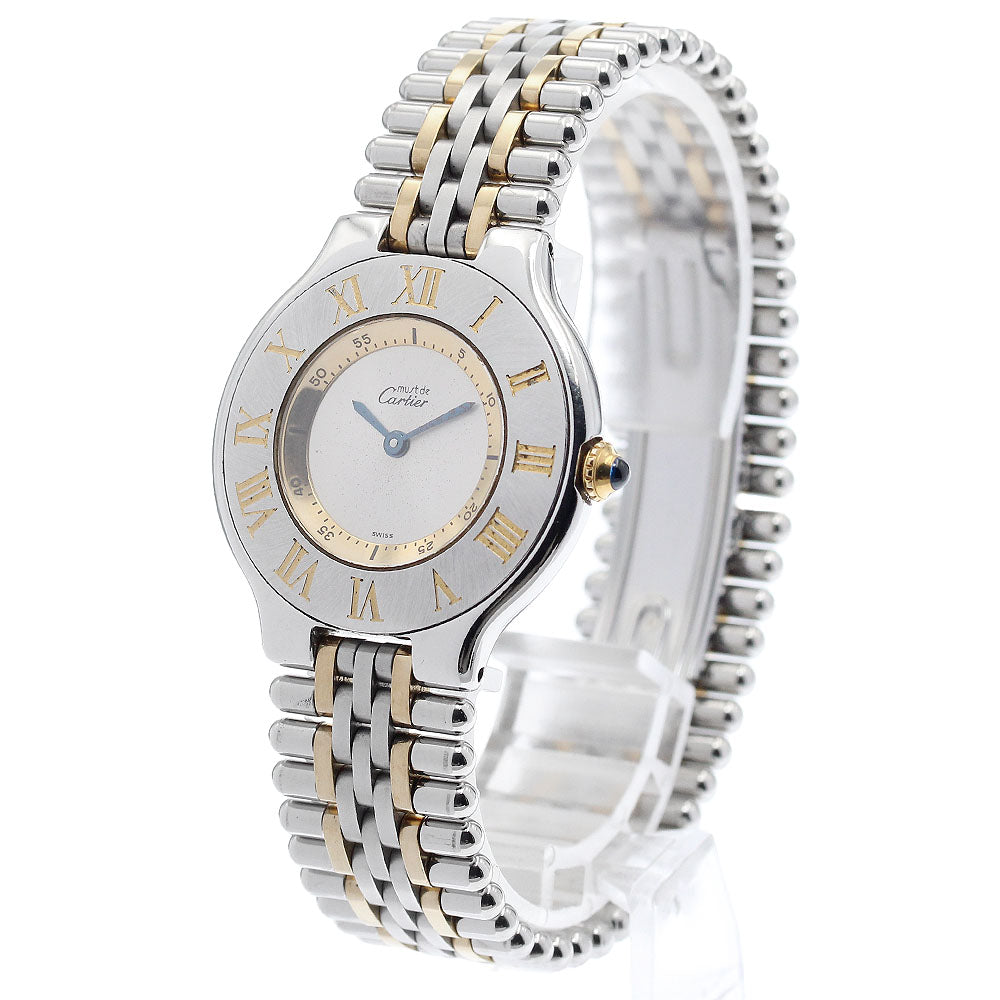 CARTIER Must21 W10072F4 Silver Dial Quartz Boy's Watch_885244
