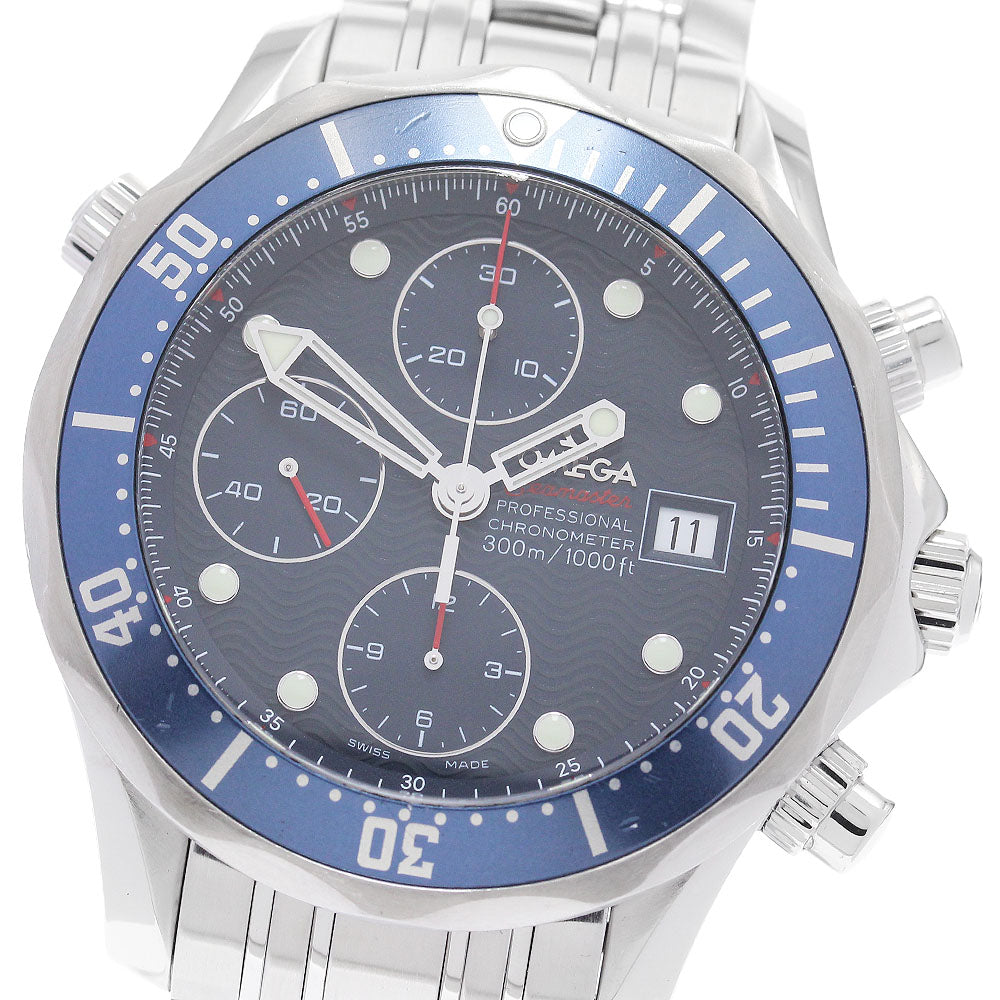 OMEGA Seamaster300 2225.80 Date Chronograph Navy Dial Automatic Men's_885273