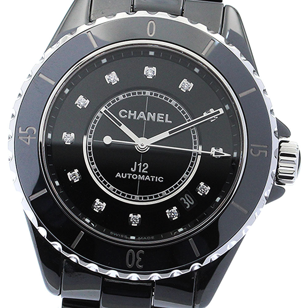 CHANEL J12 H5702 Black ceramic 38MM 12P diamond Automatic Men's Watch_885323
