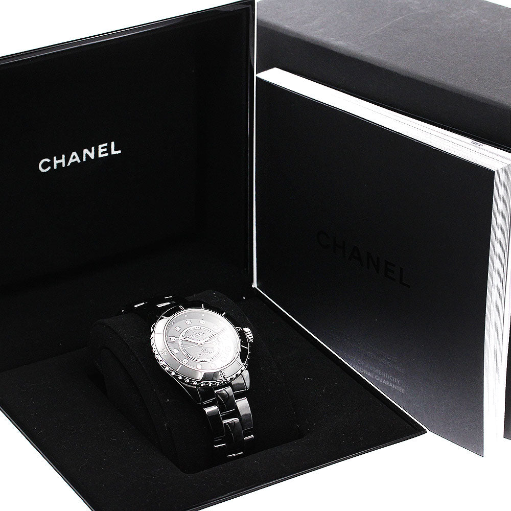 CHANEL J12 H5702 Black ceramic 38MM 12P diamond Automatic Men's Watch_885323