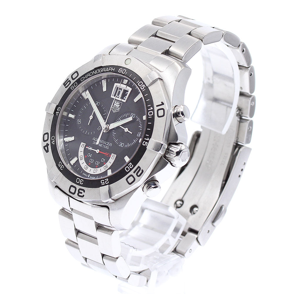 TAG HEUER Aqua racer CAF101A Grand Date black Dial Quartz Men's Watch_885337