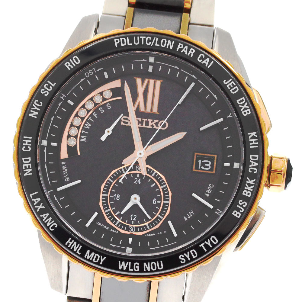 SEIKO Brights SAGA174/8B54-0BD0 World time Solar Powered Men's Watch_885349