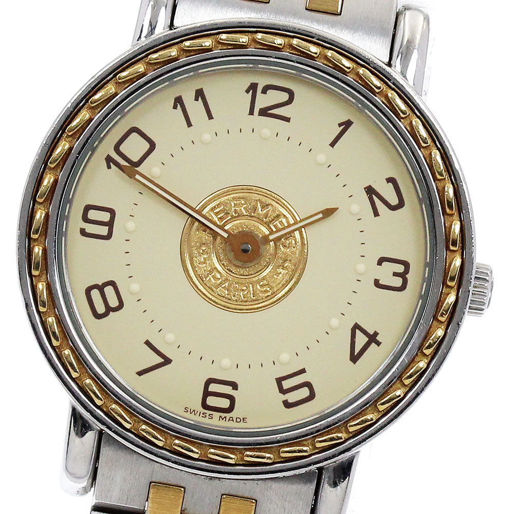 HERMES Serie SE4.220 Beige / gold Dial Quartz Ladies Watch_885363