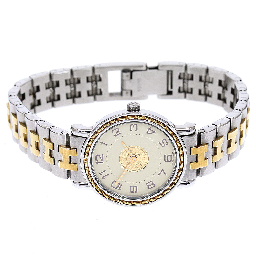 HERMES Serie SE4.220 Beige / gold Dial Quartz Ladies Watch_885363