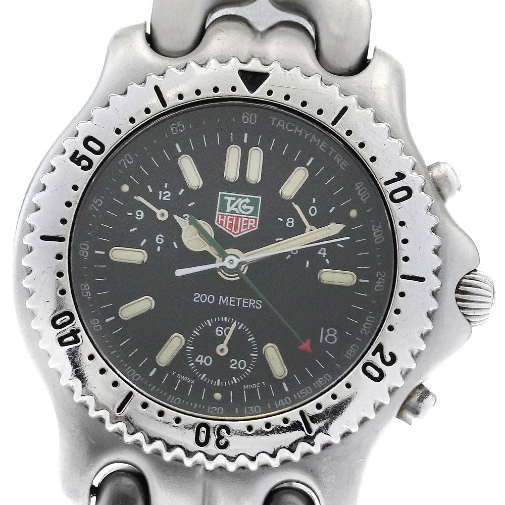 TAG HEUER S/el S39.306M Chronograph Date black Dial Quartz Men's Watch_885377