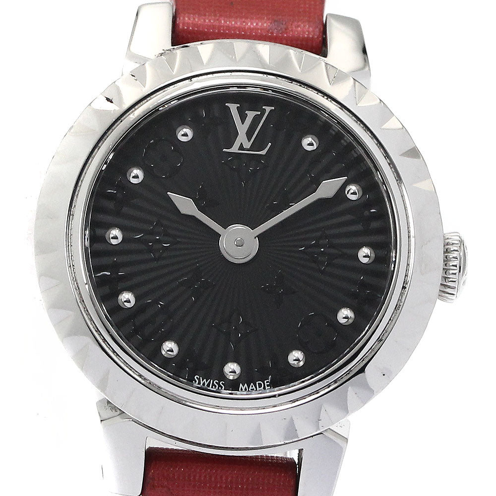 LOUIS VUITTON Tambour bijou Q1M05 black Dial Quartz Ladies Watch_885378