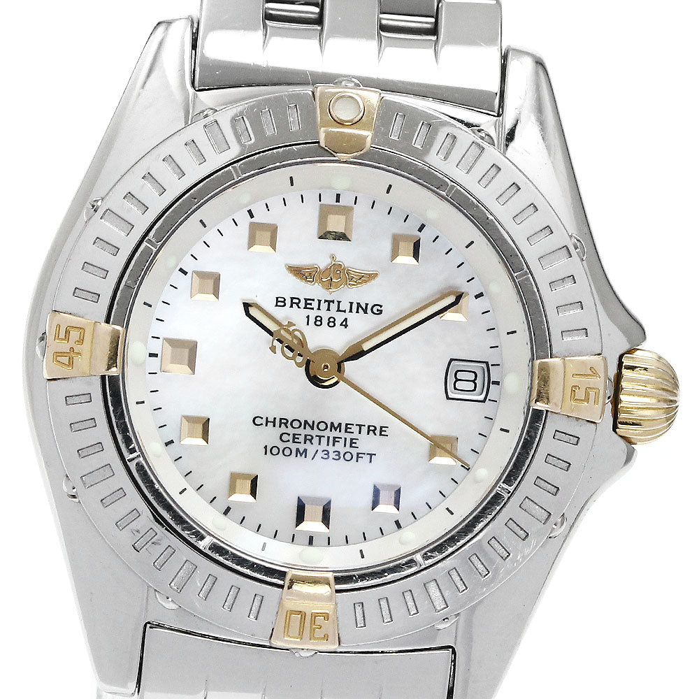 BREITLING Calistino B72345 Date shell Dial Quartz Ladies Watch_885388