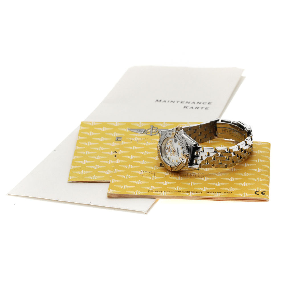 BREITLING Calistino B72345 Date shell Dial Quartz Ladies Watch_885388