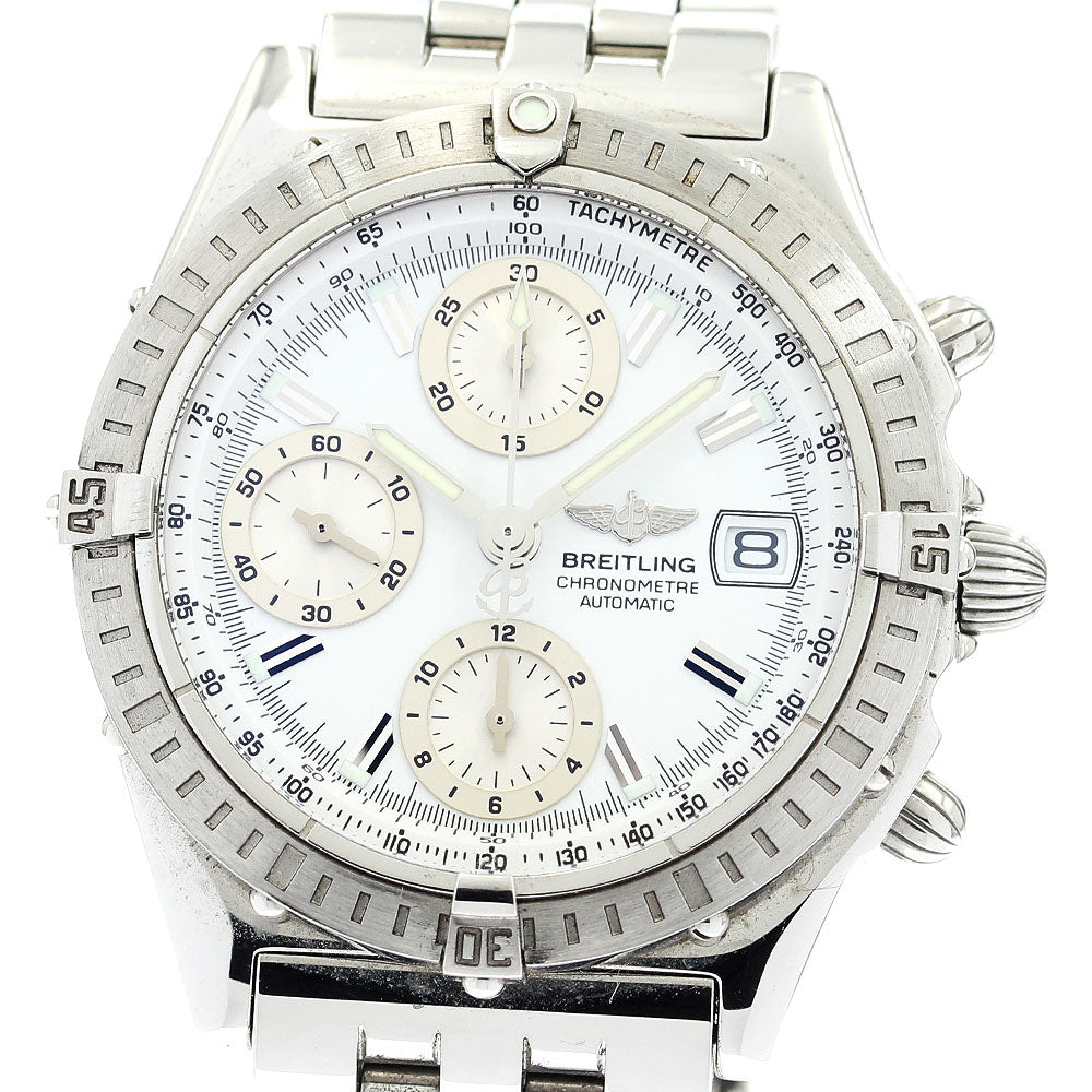BREITLING Chronomat A13352 Date white Dial Automatic Men's Watch_885440
