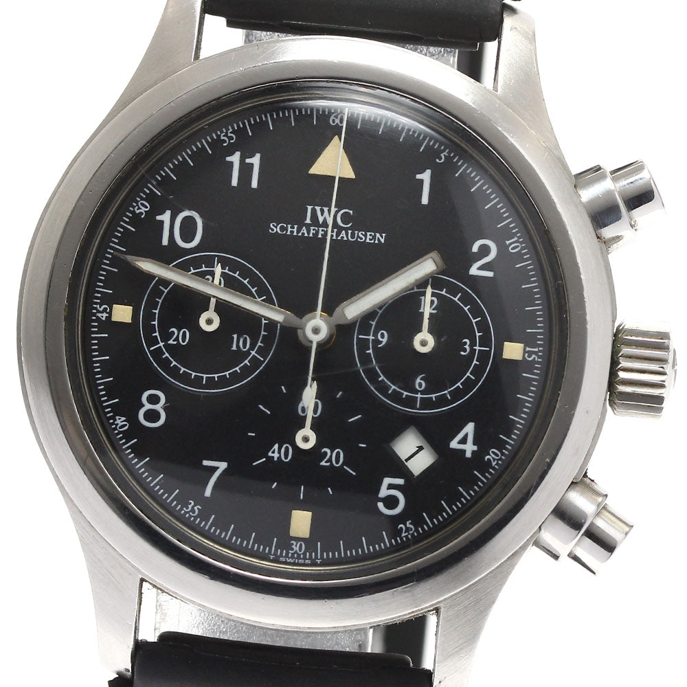 IWC SCHAFFHAUSEN Freeger IW374101 Chronograph black Dial Quartz Men's Watch_885442