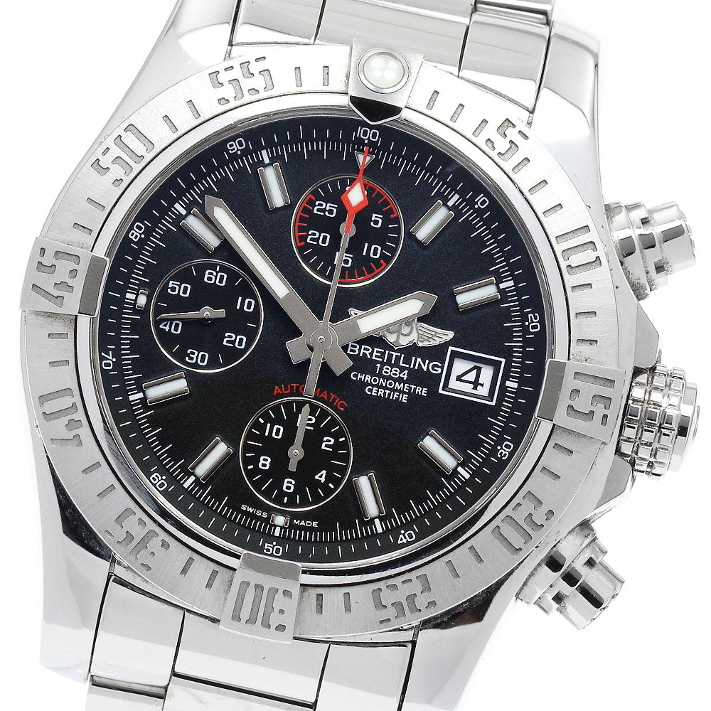 BREITLING Avenger II A13381 Chronograph Black Dial Automatic Men's Watch_885462