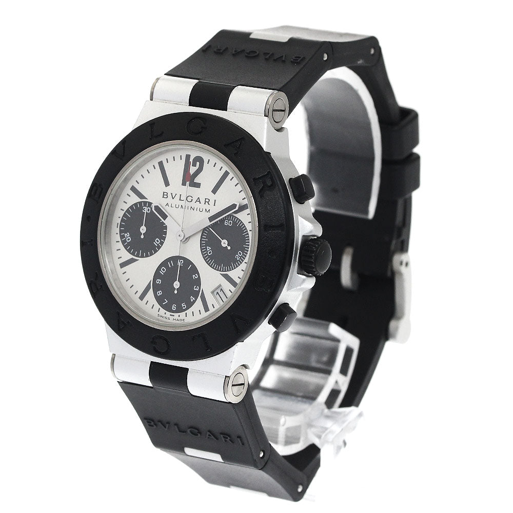 BVLGARI aluminum AC38TAVD Silver / Black Dial Automatic Men's Watch_885468