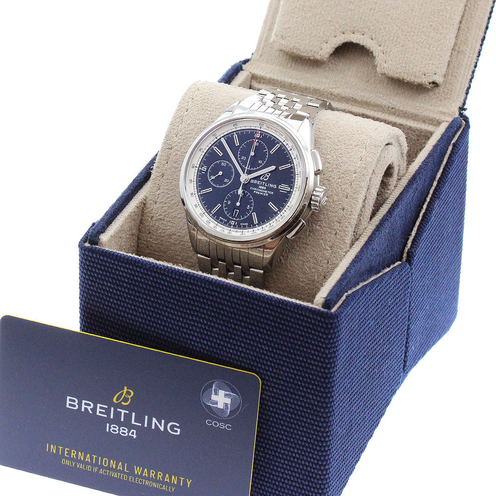 BREITLING Premier A13315 Chronograph Date black Dial Automatic Men's_885488