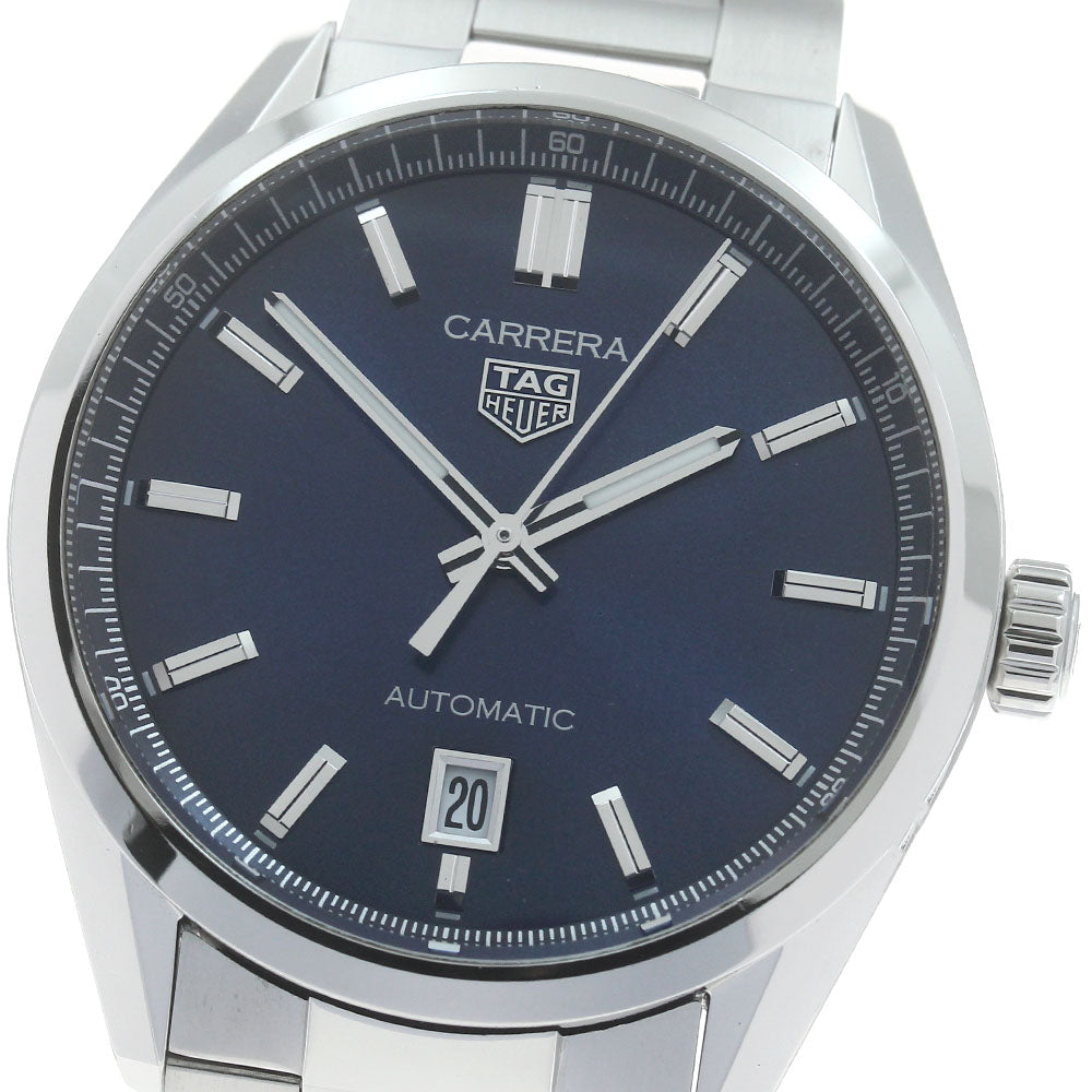TAG HEUER Carrera Calibre 5 WBN2112 Date Navy Dial Automatic Men's Watch_885492