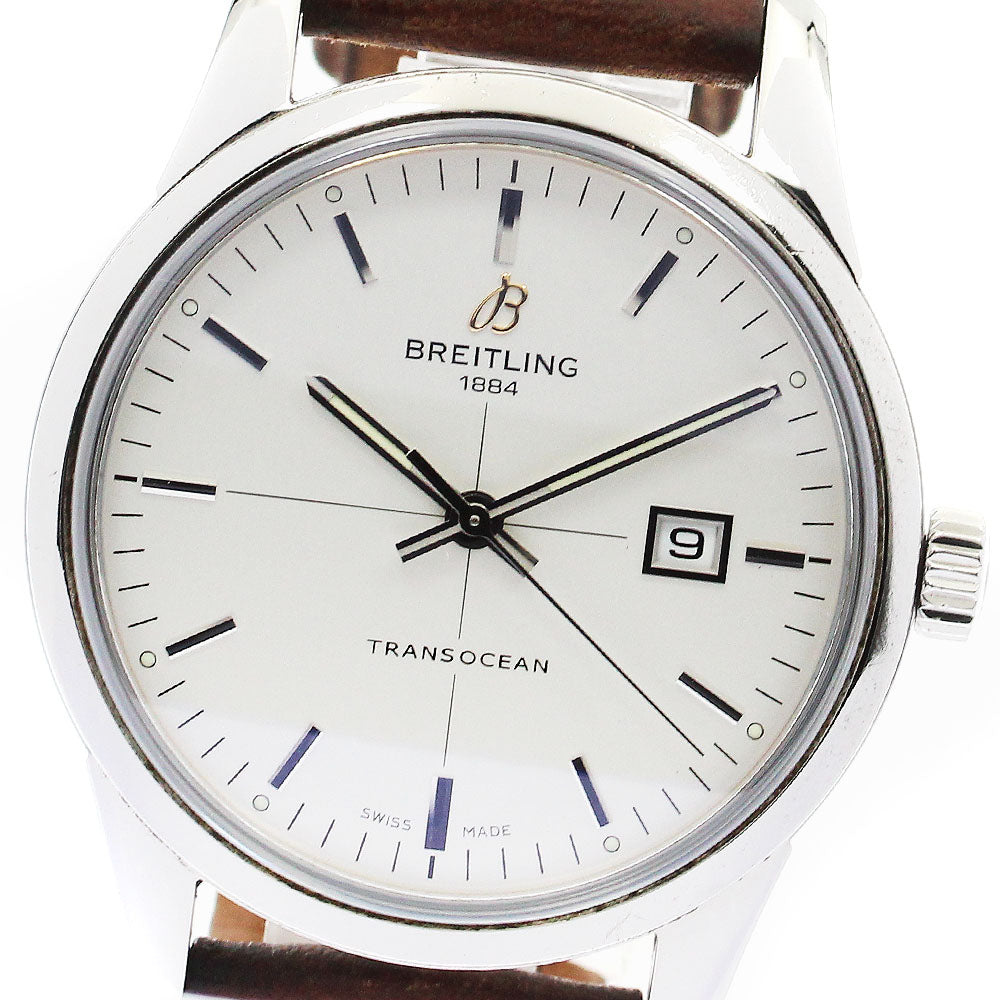 BREITLING Transocean A10360 Date Silver Dial Automatic Men's Watch_885498
