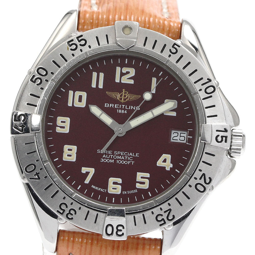 BREITLING Colt A17035 Date Bordeaux Dial Automatic Men's Watch_885503