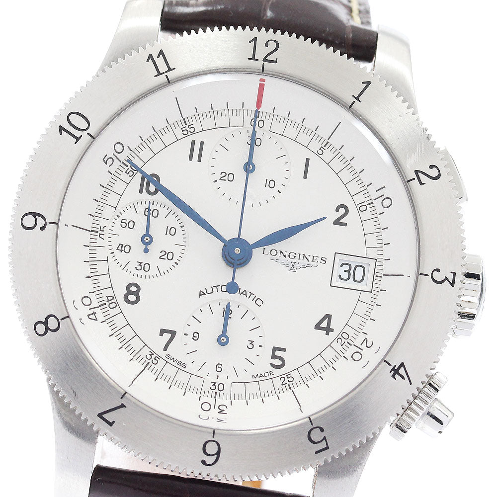 LONGINES Heritage Weems L2.741.4 Chronograph Silver Dial Automatic Men's Watch_885514