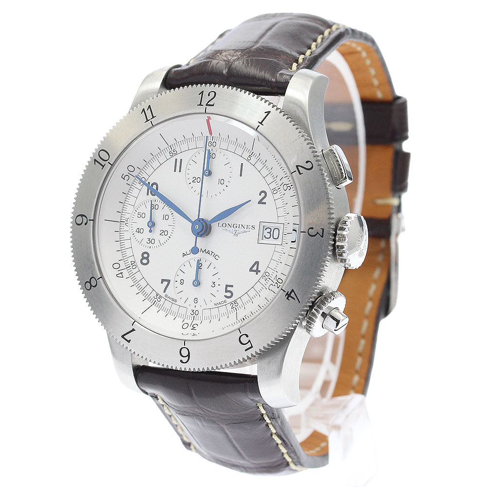 LONGINES Heritage Weems L2.741.4 Chronograph Silver Dial Automatic Men's Watch_885514