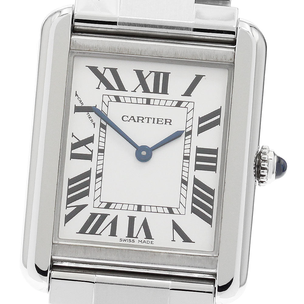 CARTIER Tank solo SM W5200013 Silver Dial Quartz Ladies Watch_885824