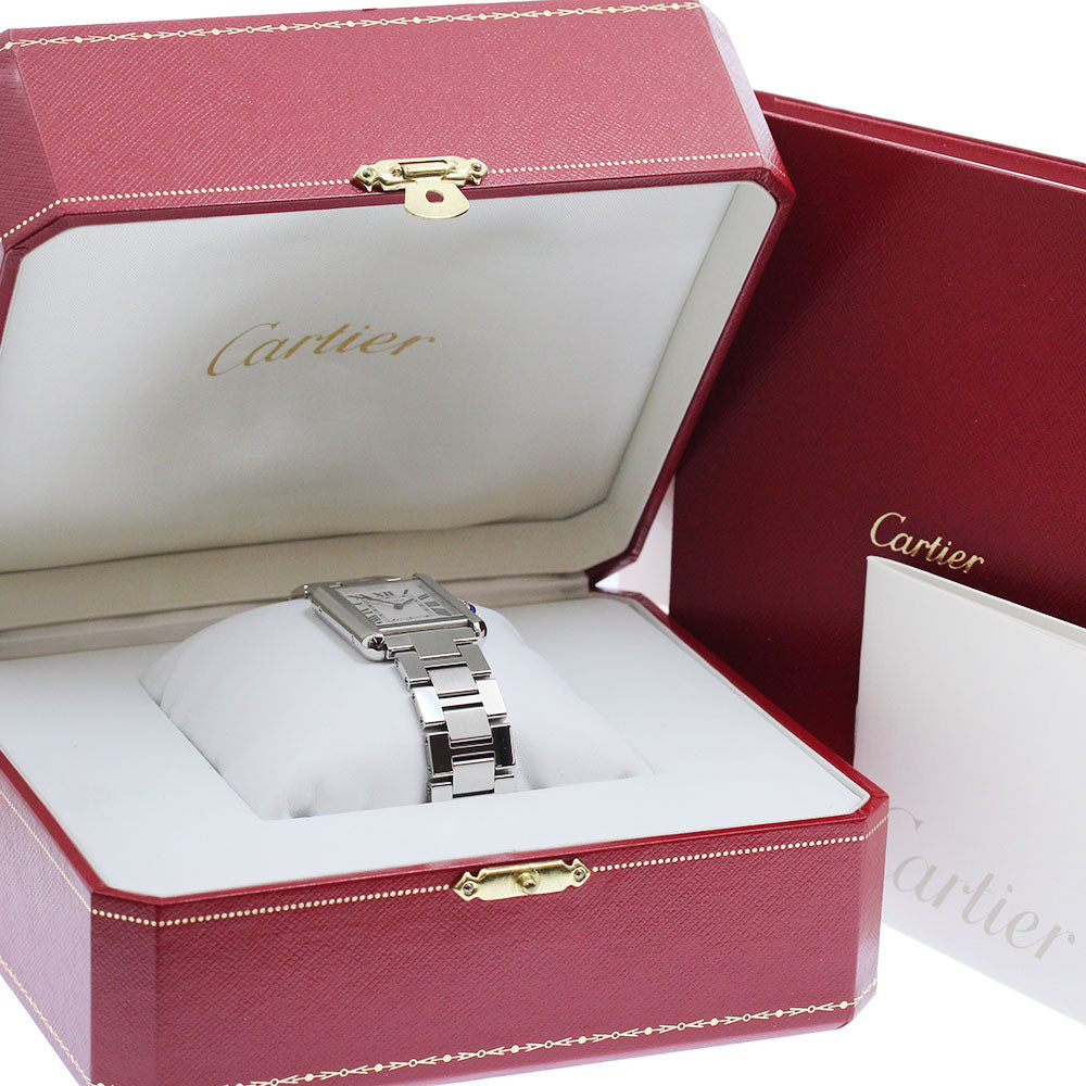 CARTIER Tank solo SM W5200013 Silver Dial Quartz Ladies Watch_885824