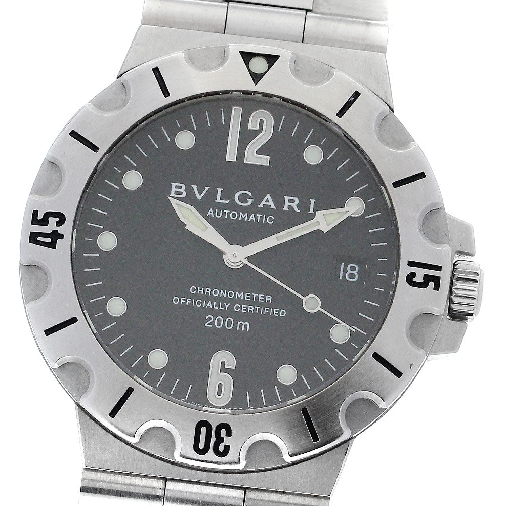 BVLGARI Diagono Scuba SD38S Date black Dial Automatic Men's Watch_885838