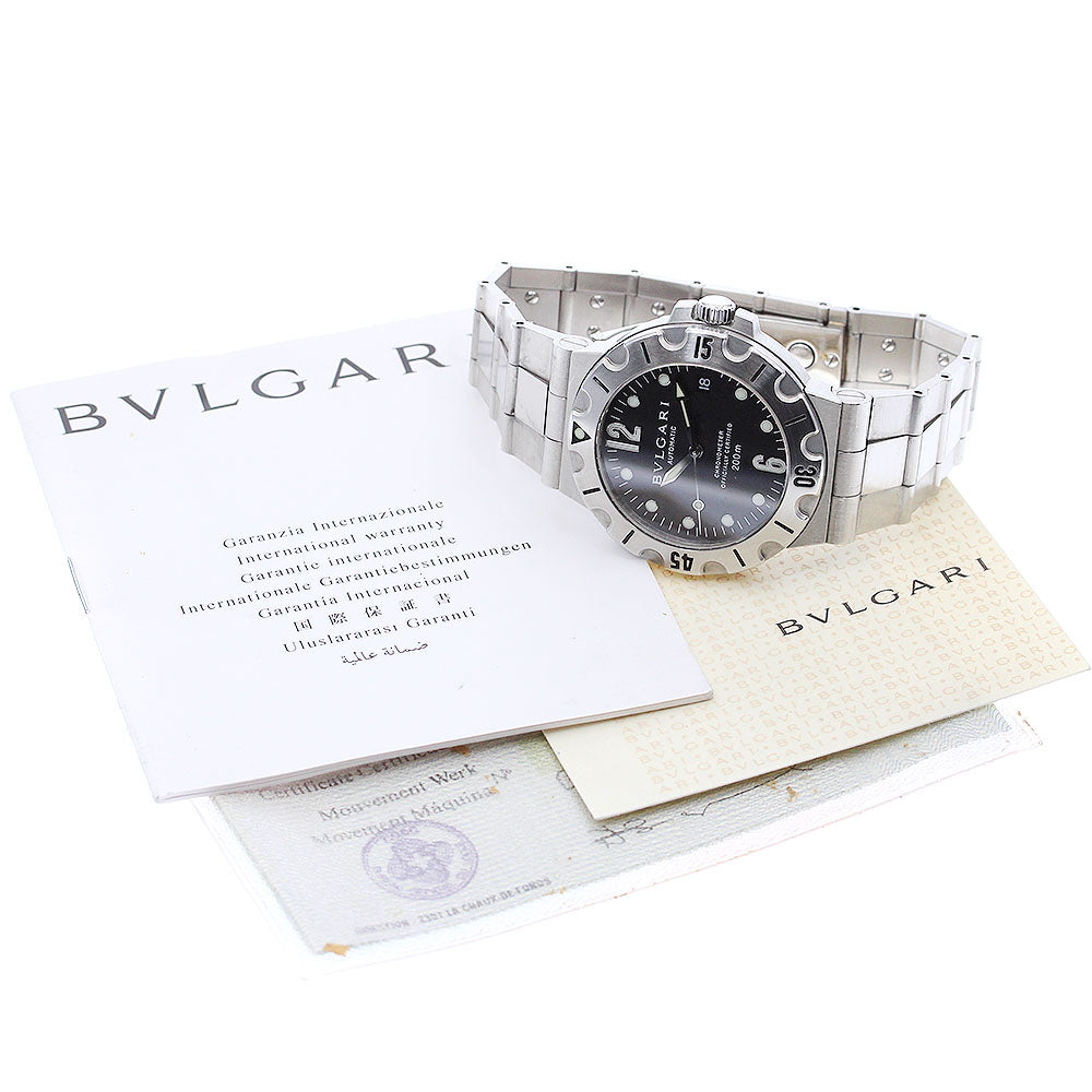BVLGARI Diagono Scuba SD38S Date black Dial Automatic Men's Watch_885838