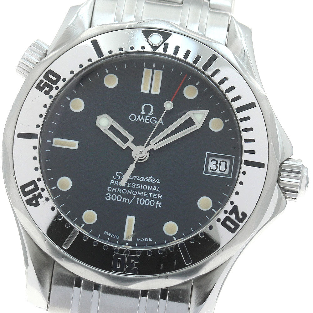 OMEGA Seamaster300 2552.80 Date Navy Dial Automatic Boy's Watch_885850