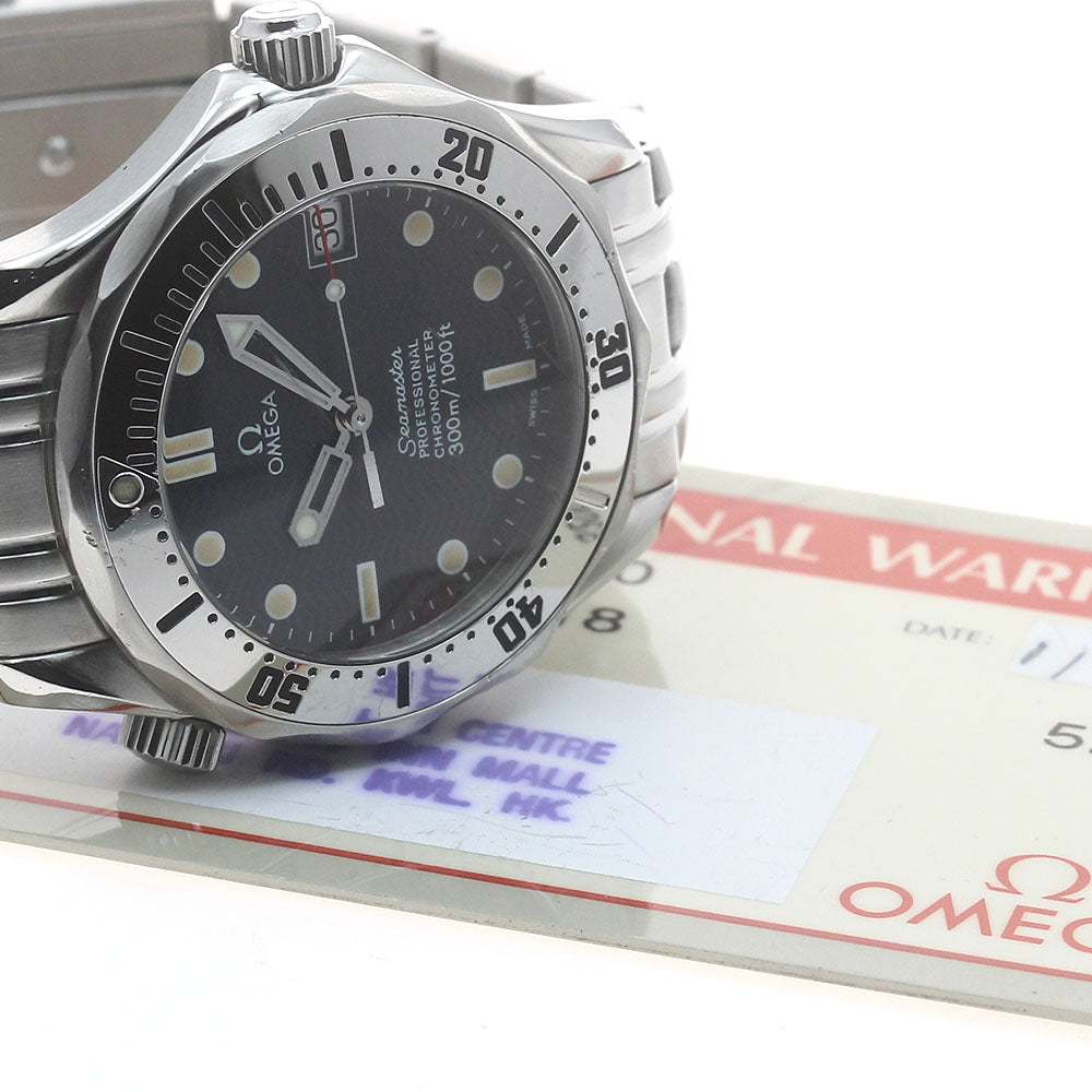 OMEGA Seamaster300 2552.80 Date Navy Dial Automatic Boy's Watch_885850