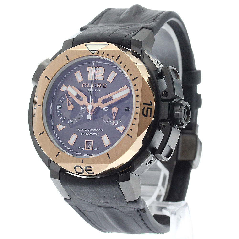 CLERC Hydroscaph Central Chronograph CHY-353 PG bezel gray Dial Automatic Men's Watch_889329