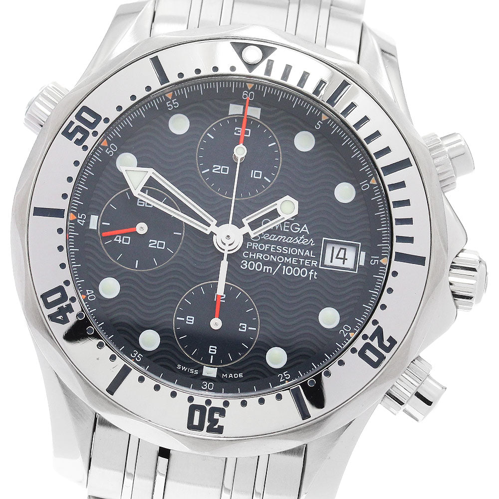 OMEGA Seamaster300 2598.80 Date Chronograph Navy Dial Automatic Men's_885864
