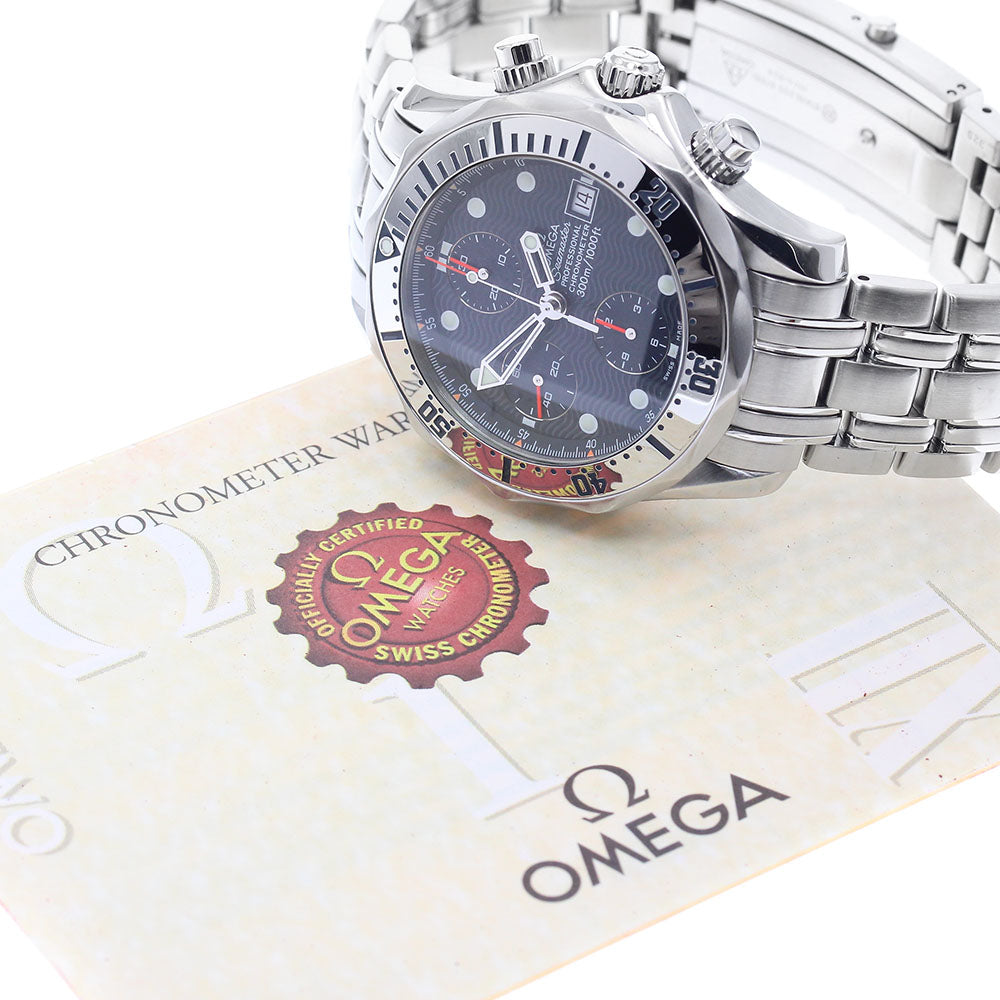 OMEGA Seamaster300 2598.80 Date Chronograph Navy Dial Automatic Men's_885864