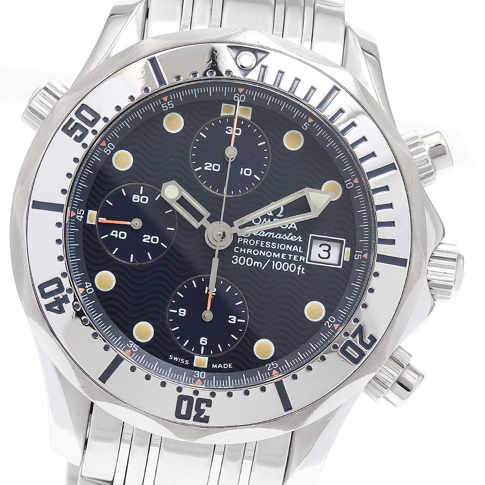 OMEGA Seamaster300 2598.80 Date Chronograph Navy Dial Automatic Men's_885927