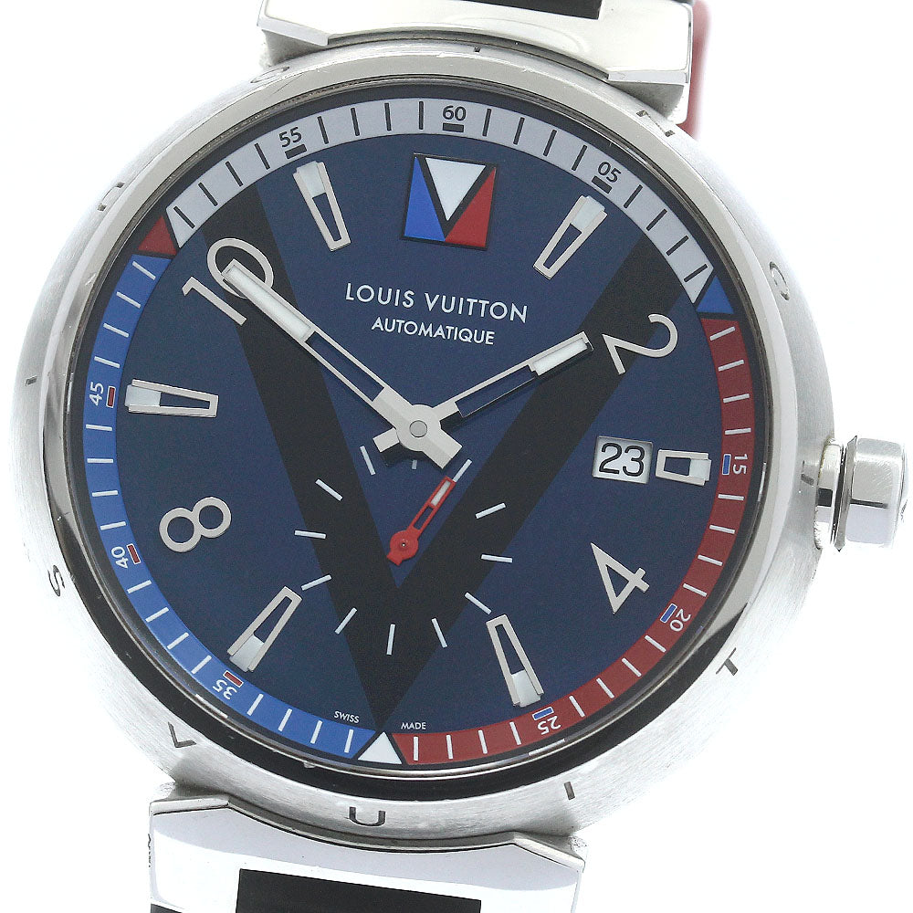 LOUIS VUITTON Tambour V Line Iconic Q1D21 blue Dial Automatic Men's Watch_885942