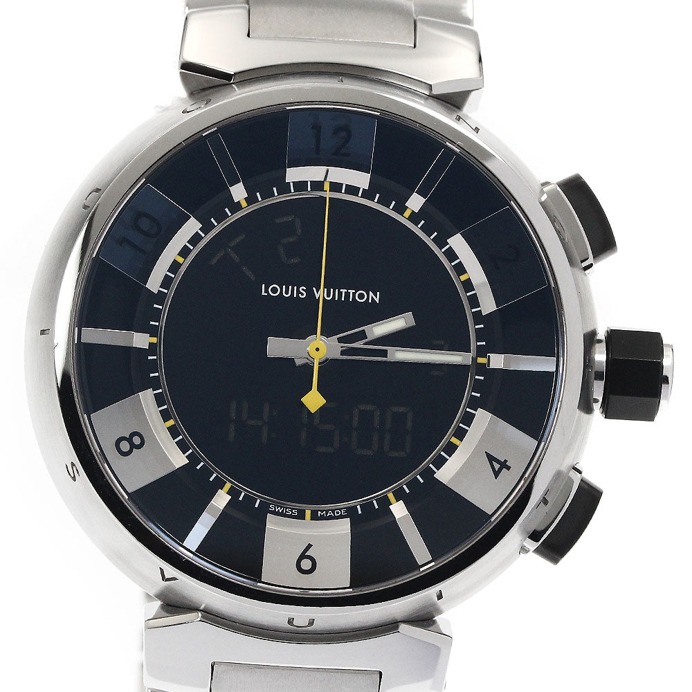 LOUIS VUITTON Tambour in black Q118F Quartz Men's Watch_885969