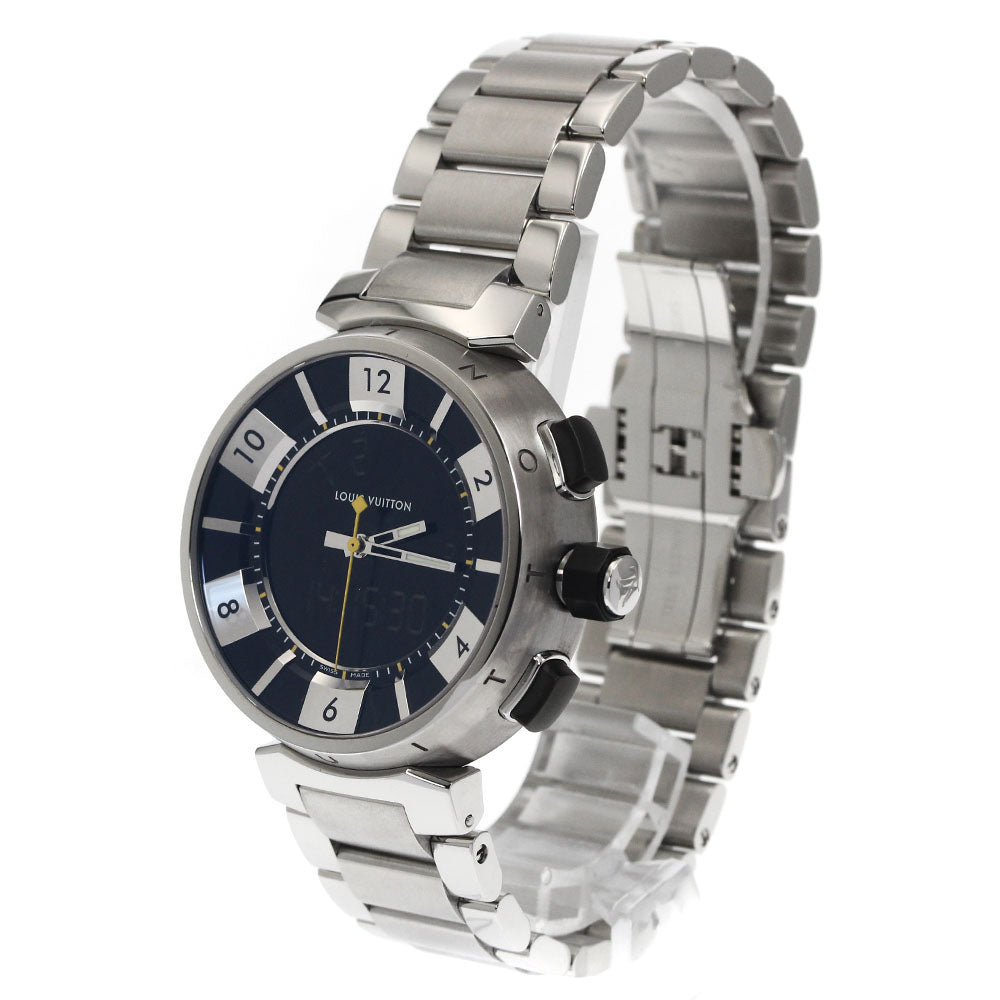 LOUIS VUITTON Tambour in black Q118F Quartz Men's Watch_885969