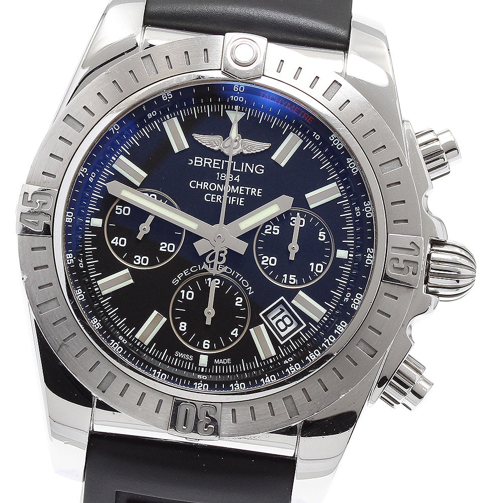 BREITLING Chronomat 44 AB0115 Japan limited black Dial Automatic Men's_885974