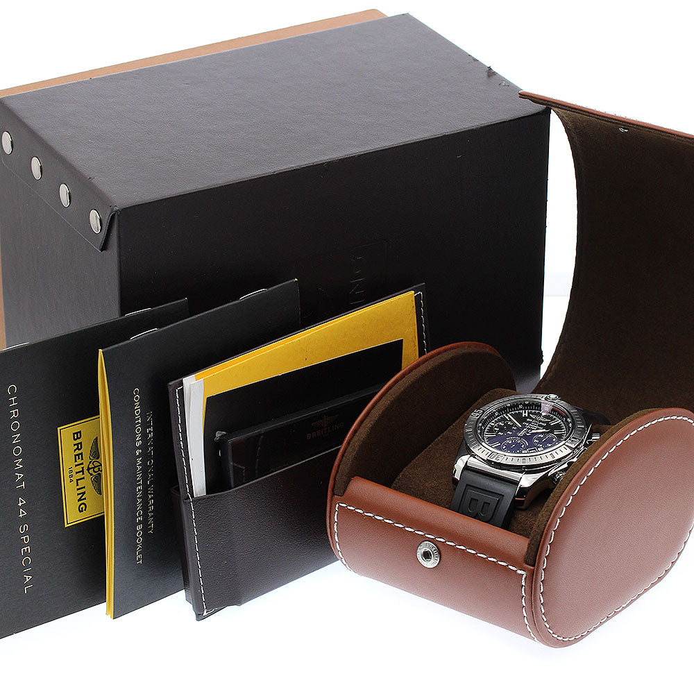 BREITLING Chronomat 44 AB0115 Japan limited black Dial Automatic Men's_885974