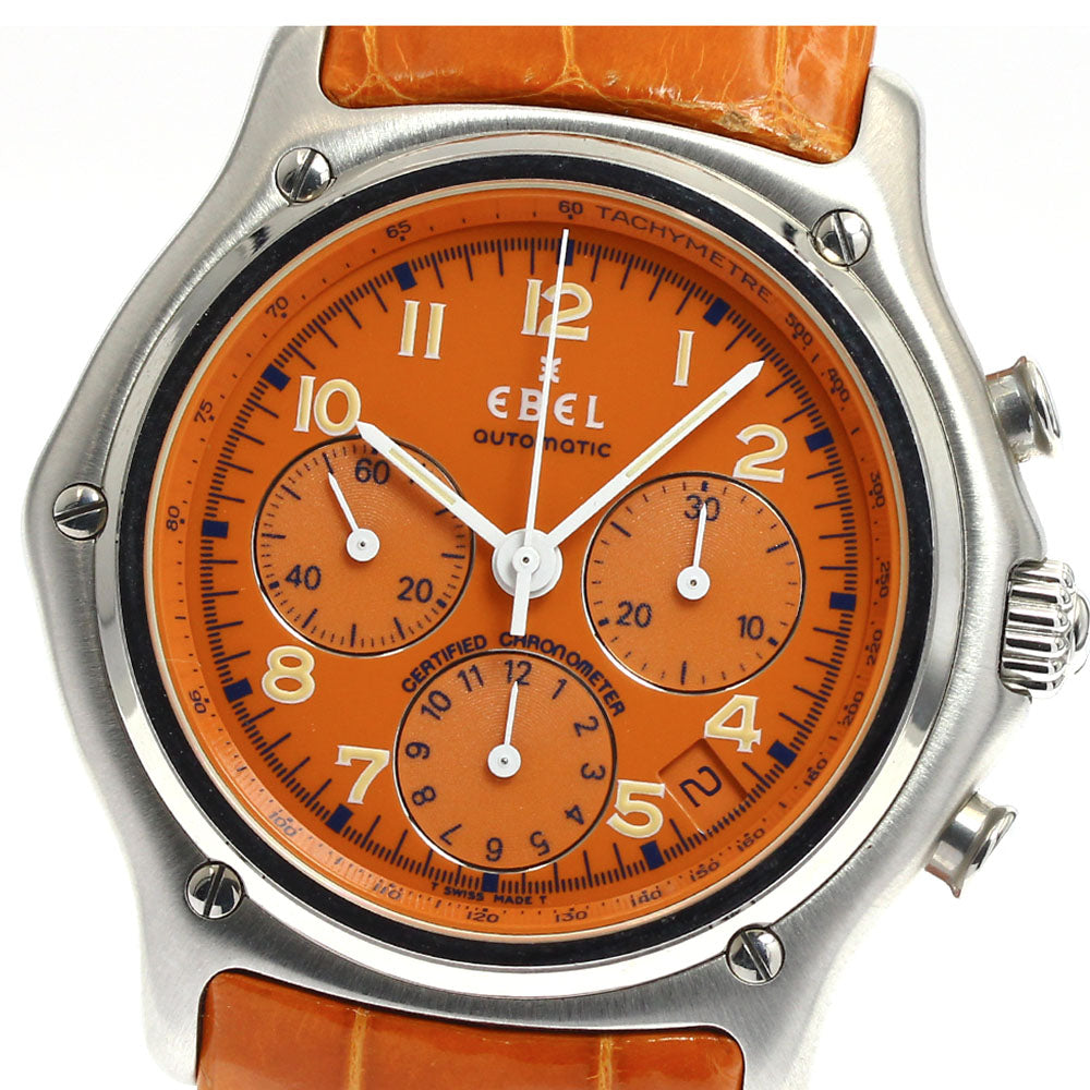 EBEL 1911 Modulor E9137240 Chronograph Orange Dial Automatic Men's Watch_885975