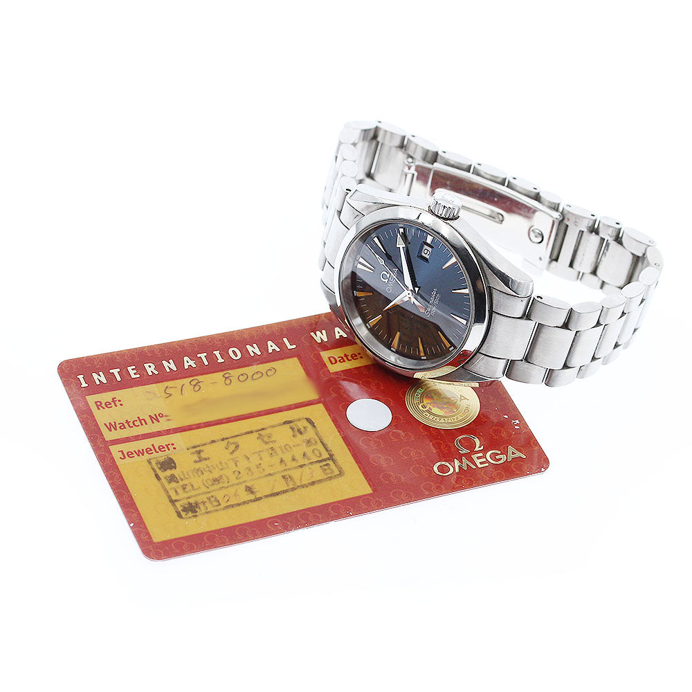 OMEGA Seamaster Aqua Terra 2518.80 Date blue Dial Quartz Boy's Watch_885991