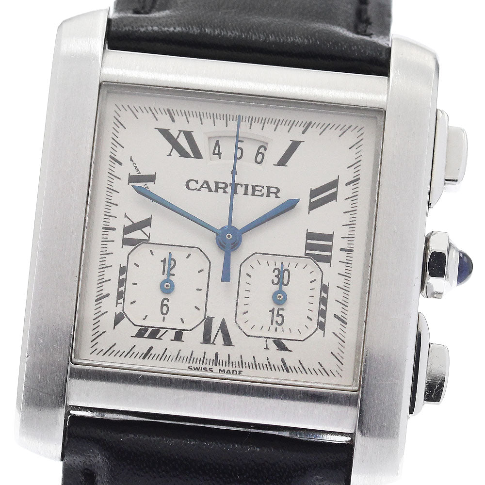 CARTIER Tank Francaise XXL Chronoriflex W5101455 Date Quartz Men's Watch_885994