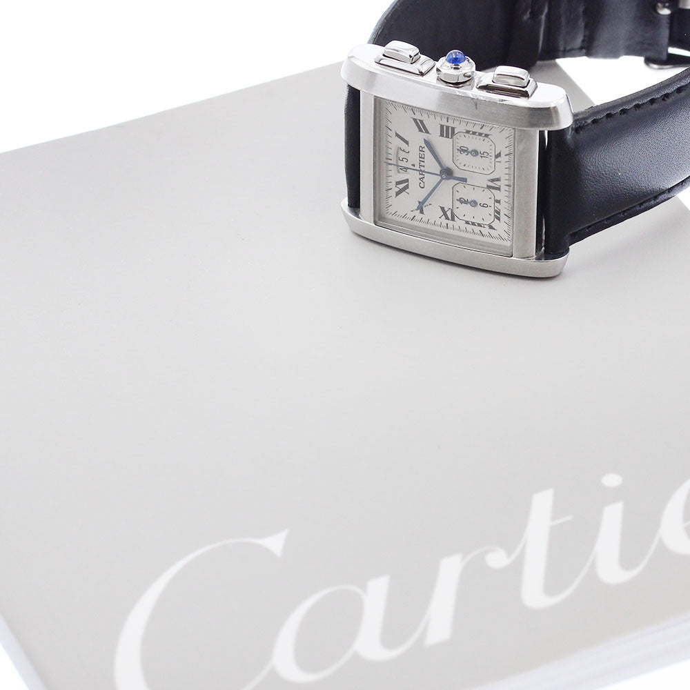 CARTIER Tank Francaise XXL Chronoriflex W5101455 Date Quartz Men's Watch_885994