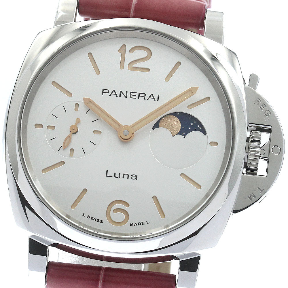 PANERAI Luminor Due Luna PAM01180 Moon phase Silver Dial Automatic Boy's Watch_886000