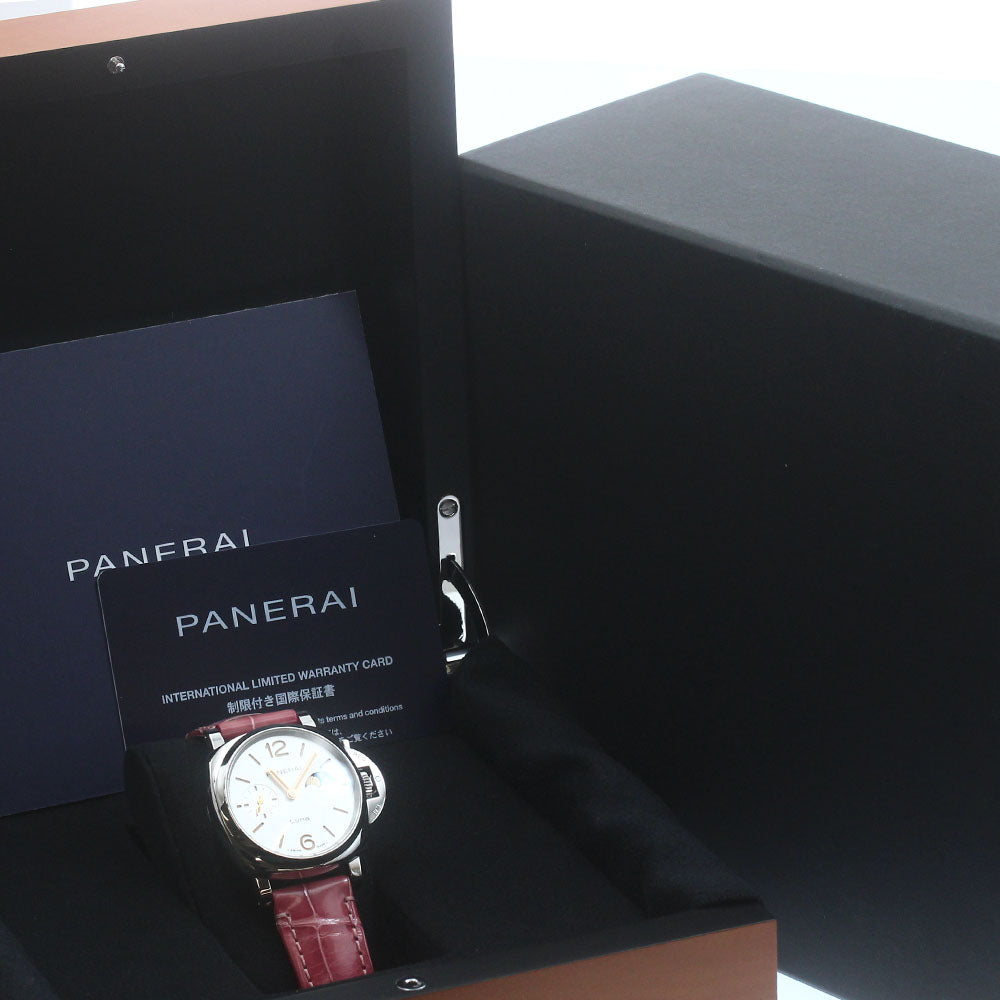 PANERAI Luminor Due Luna PAM01180 Moon phase Silver Dial Automatic Boy's Watch_886000