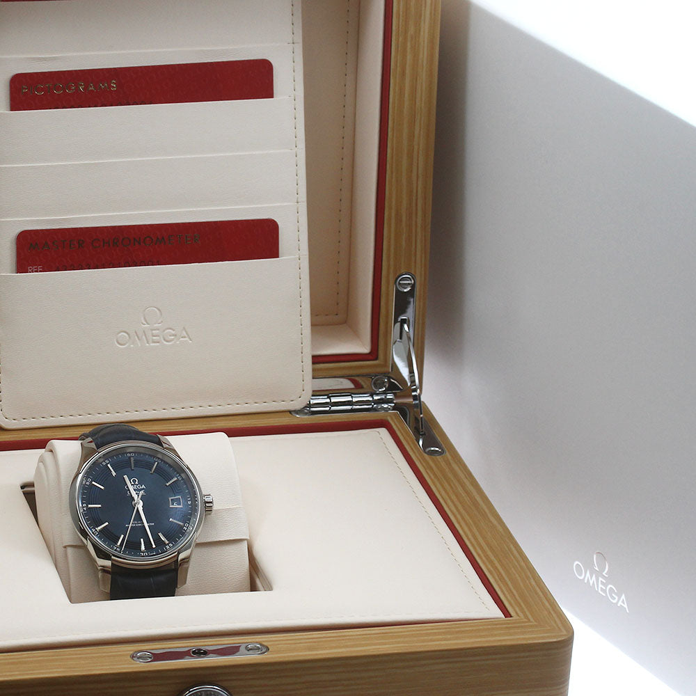 OMEGA De Ville Hour Vision 433.33.41.21.03.001 Coaxial Navy Dial Automatic Men's Watch_886006