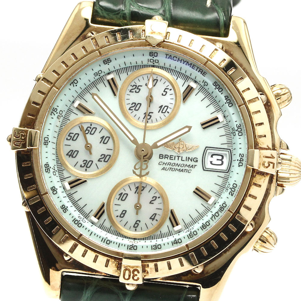 BREITLING Chronomat K13050.1 18K Yellow Gold shell Dial Automatic Men's Watch_886018