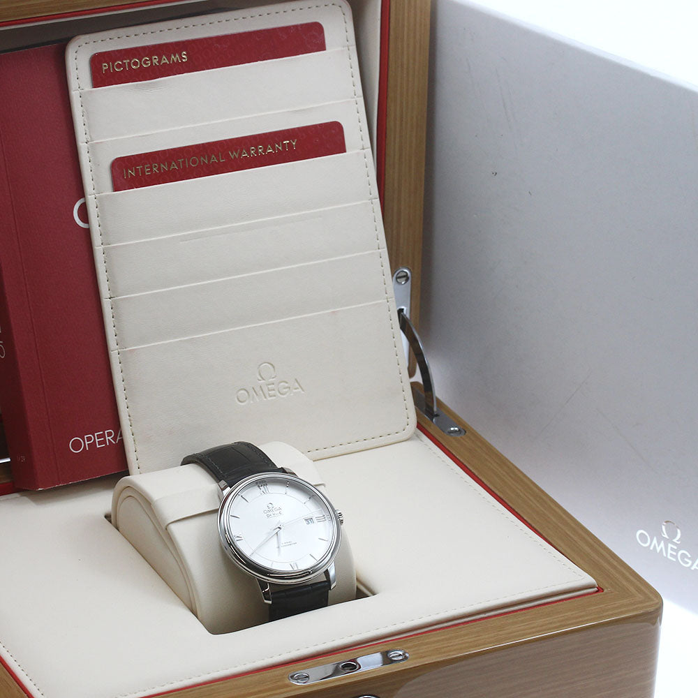 OMEGA De Ville Prestige Coaxial 424.13.40.20.02.001 Date Silver Dial Automatic Men's Watch_886076