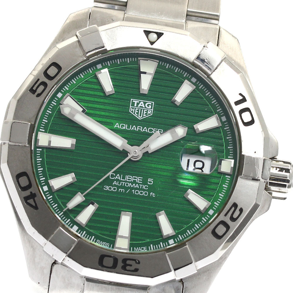 TAG HEUER Aqua racer WAY2015 Caliber 5 green Dial Automatic Men's Watch_886135